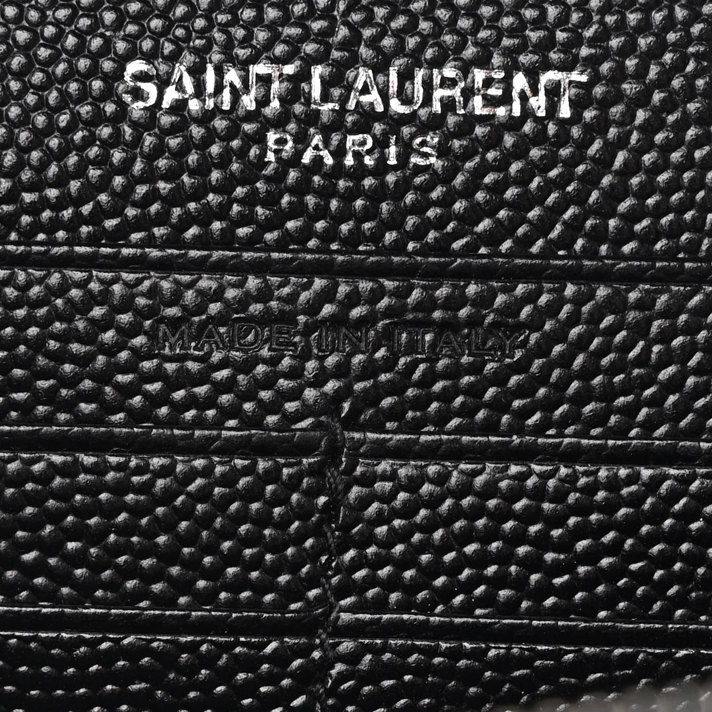 Grain De Poudre Matelasse Chevron Monogram Chain Wallet Black