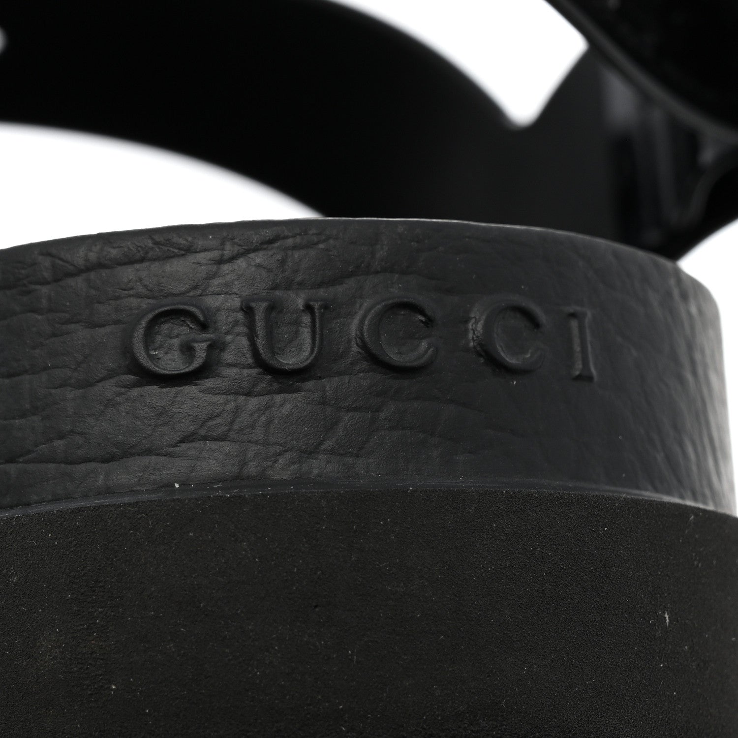 Gucci Rubber Mini Double G Womens Isla Dad Sandals 38 Black 6 of 11