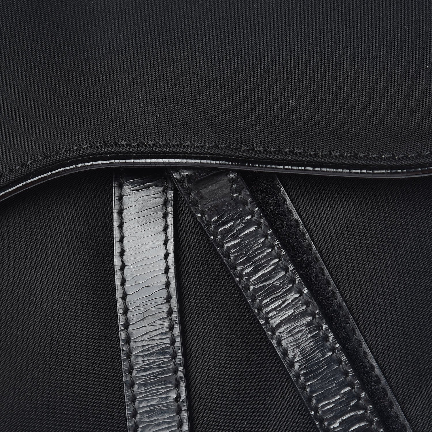 Christian Dior Nylon Double Saddle Bag Black 10 of 13