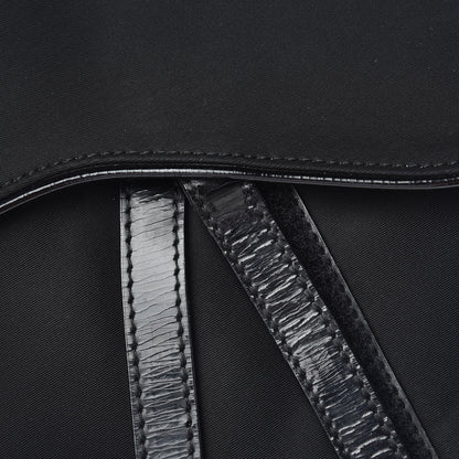 Christian Dior Nylon Double Saddle Bag Black 10 of 13