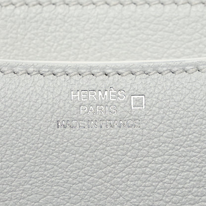 Hermes Evercolor Shiny Alligator Constance 18 New White Gris Ciment 5 of 11
