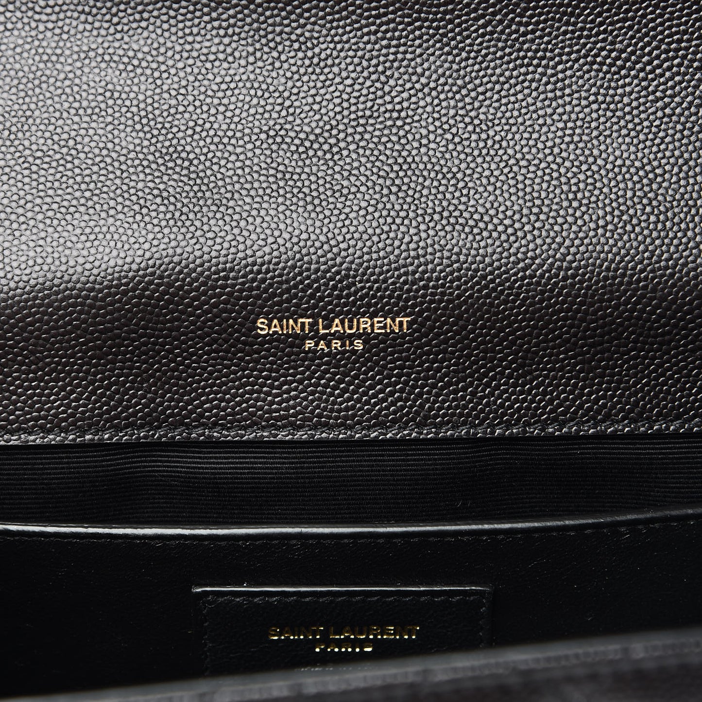 Grain De Poudre Textured Mixed Matelasse Triquilt Medium Monogram Satchel Black