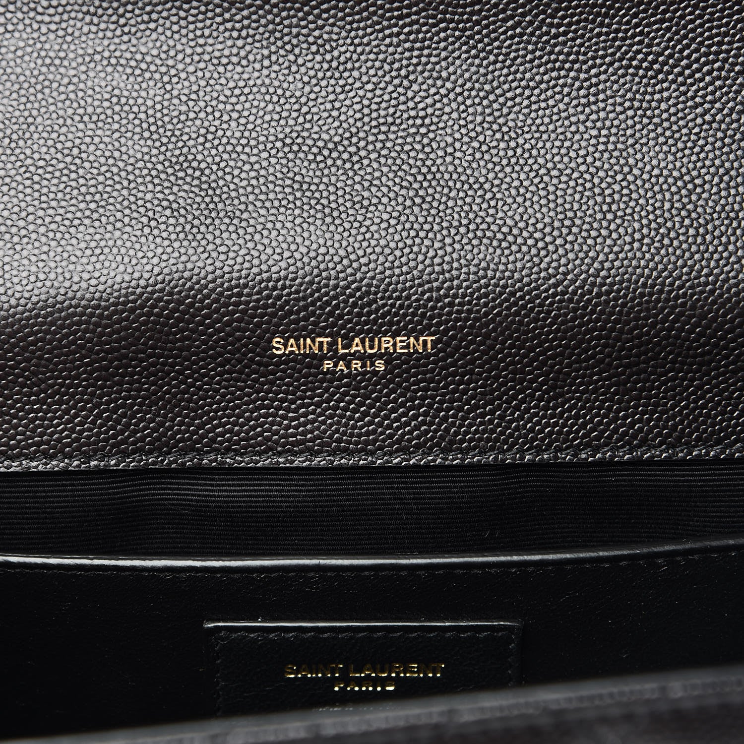 Saint Laurent Grain De Poudre Textured Mixed Matelasse Triquilt Medium Monogram Satchel Black 6 of 12