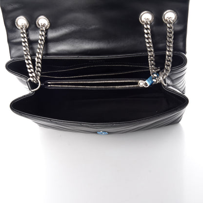 Saint Laurent Calfskin Y Quilted Monogram Medium Loulou Chain Satchel Black 8 of 12