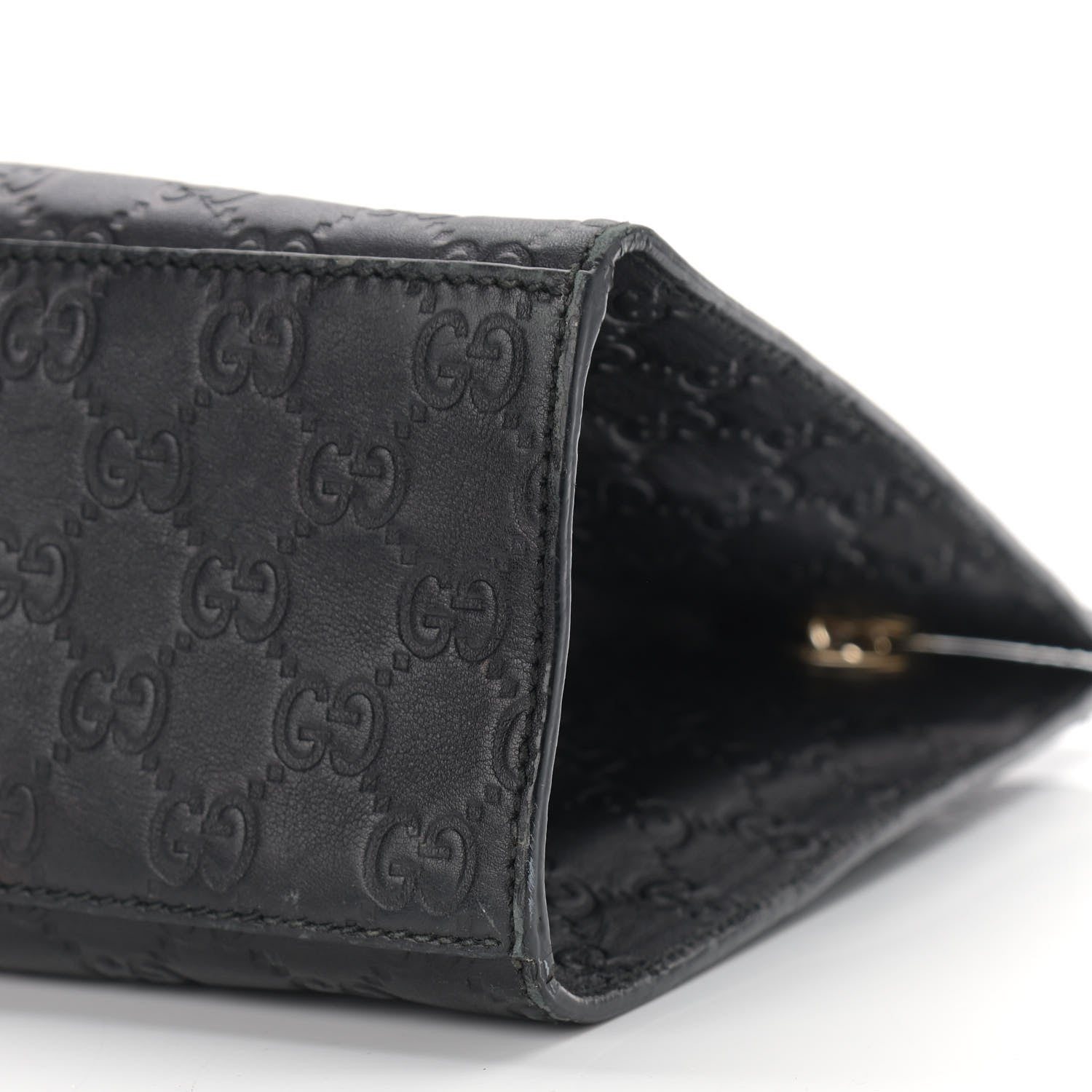 Gucci Guccissima Large Emily Chain Shoulder Bag Black 9 of 15