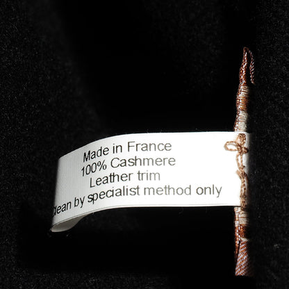 Hermes Cashmere Swift Petit H Poncho Black Rubis 8 of 8