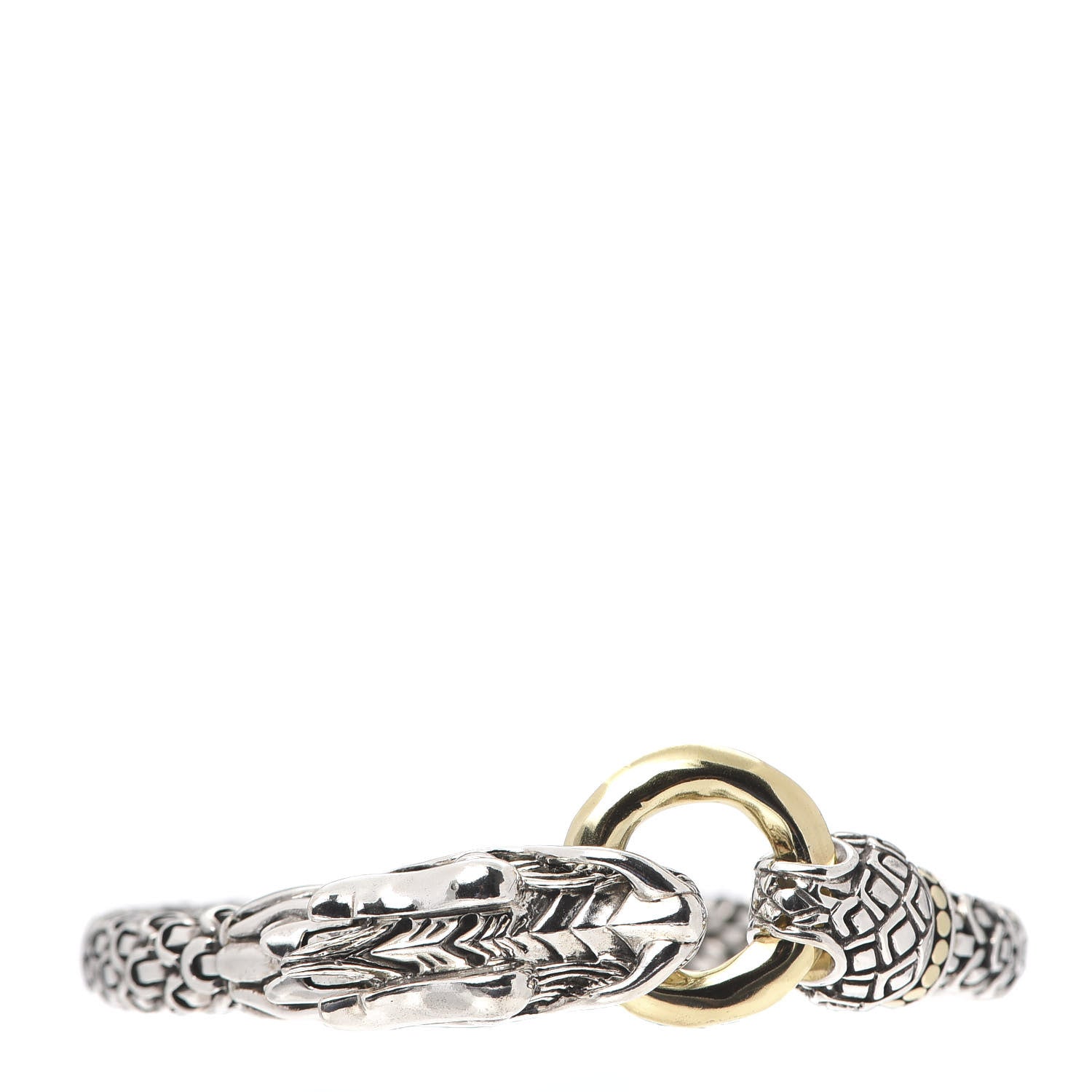 John Hardy Sterling Silver 18K Yellow Gold 6mm Naga Dragon Bracelet 3 of 5