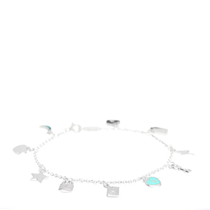 Tiffany Sterling Silver Enamel Love Notes Charm Bracelet Blue 1 of 4
