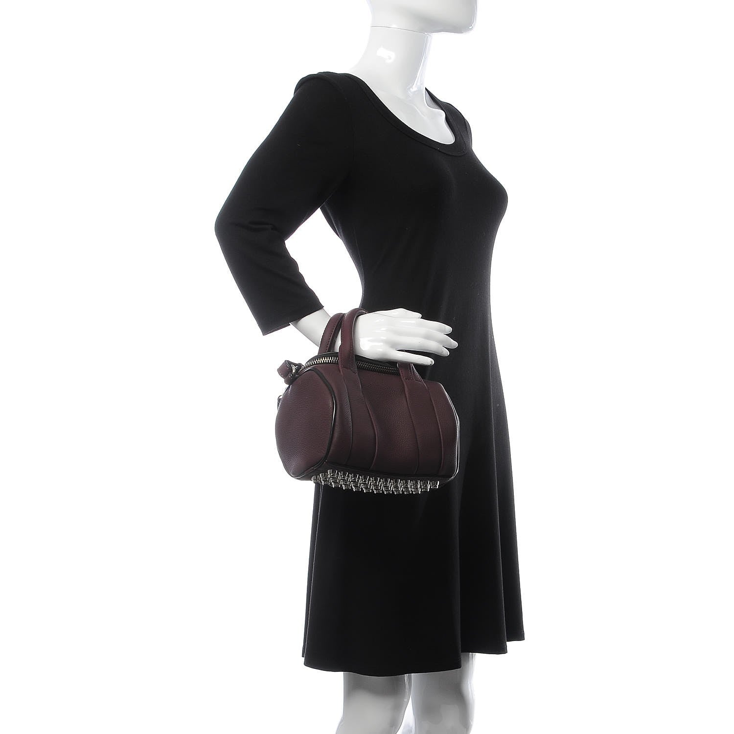 Alexander Wang Pebbled Calfskin Mini Rockie Matte Oxblood 3 of 7