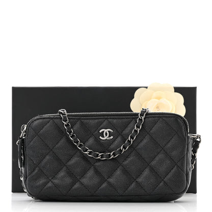 Chanel Iridescent Caviar Quilted Small Clutch With Chain Black 15 of 15