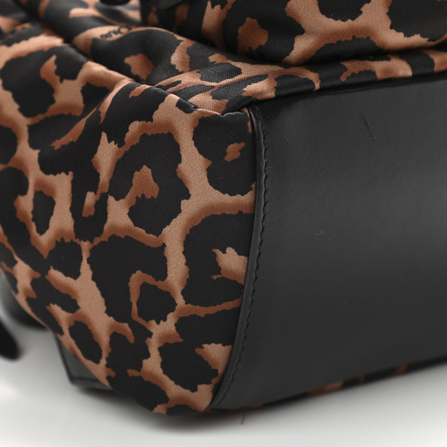 Jimmy Choo Nylon Leopard Candice Backpack Black 9 of 12