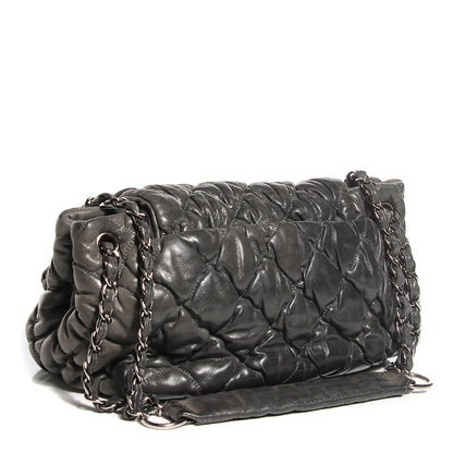 Chanel Calfskin Bubble Quilt Accordion Flap Grey 3 of 7