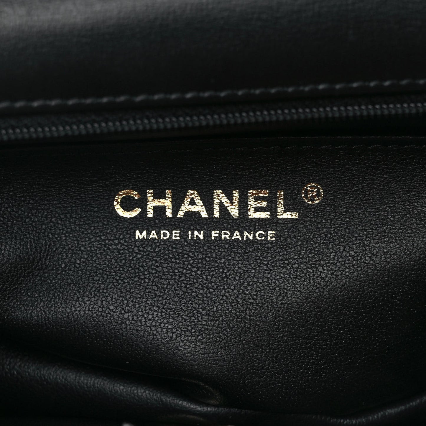 Lambskin Quilted Mini Top Handle Rectangular Flap Black