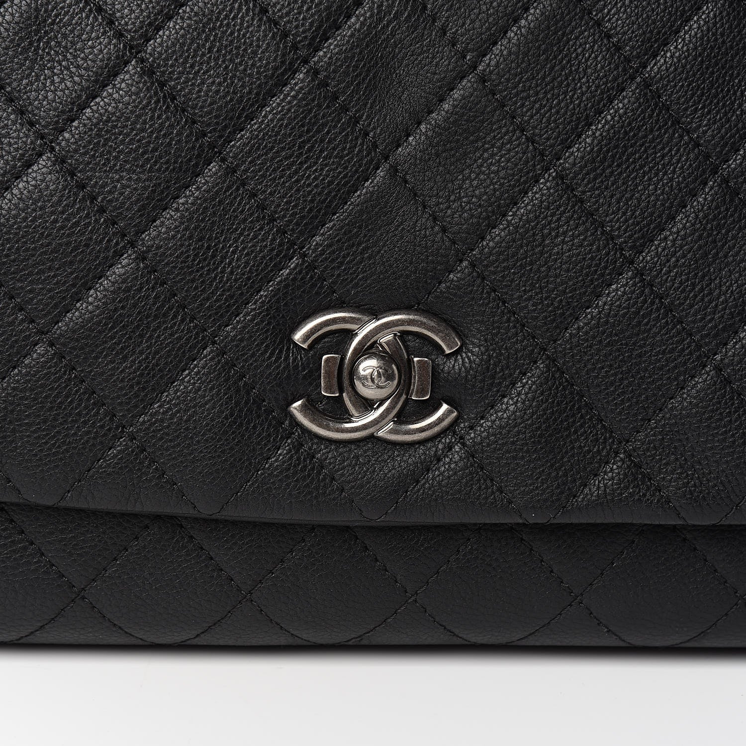 Chanel Calfskin Quilted Couture Messenger Black 10 of 12