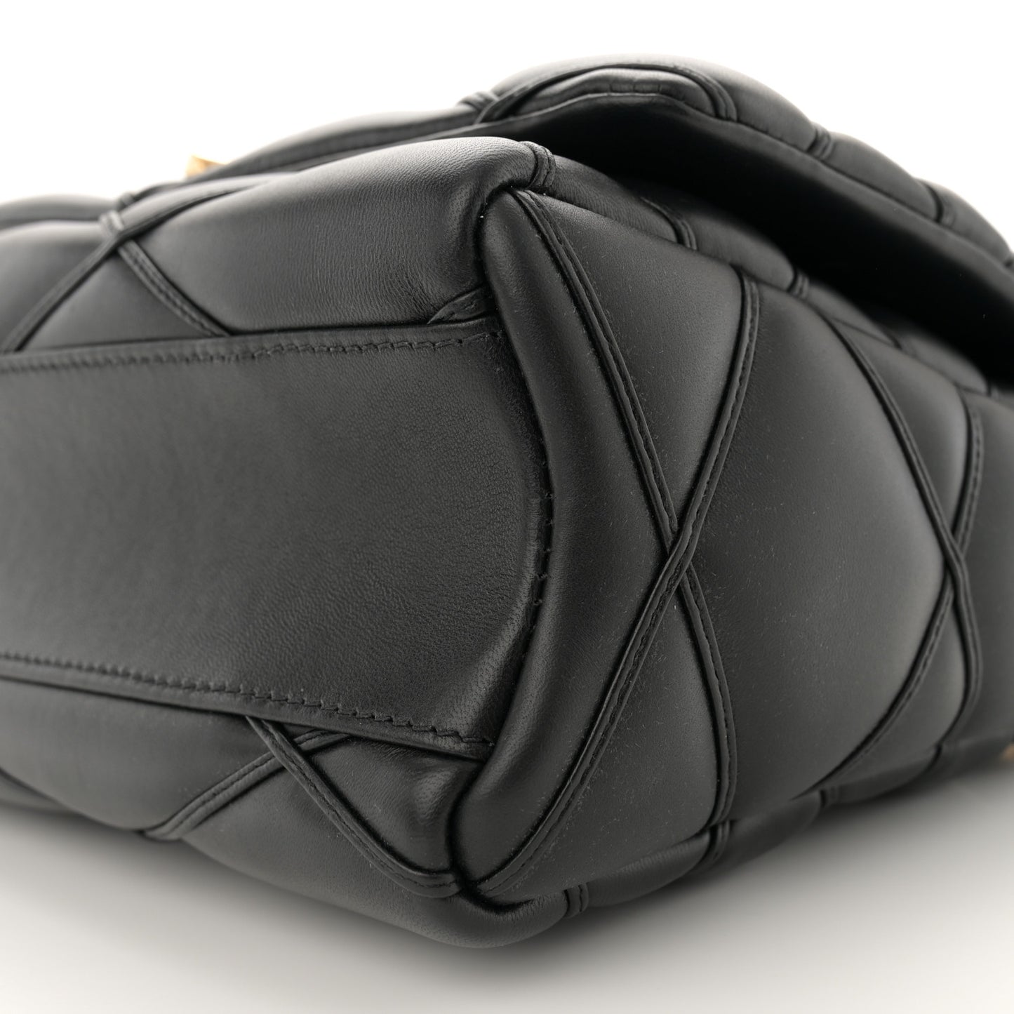 Lambskin Malletage Top Handle GO-14 GM Black