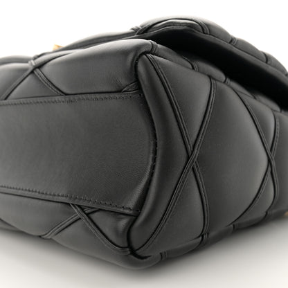 Louis Vuitton Lambskin Malletage Top Handle GO-14 GM Black 10 of 14