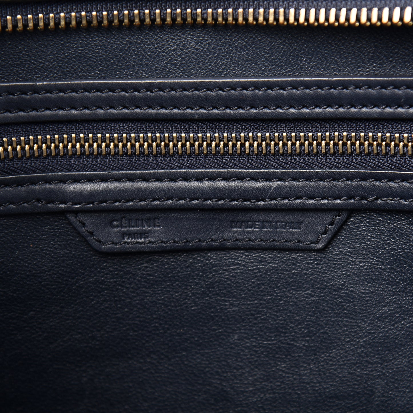 Smooth Calfskin Mini Luggage Navy Blue