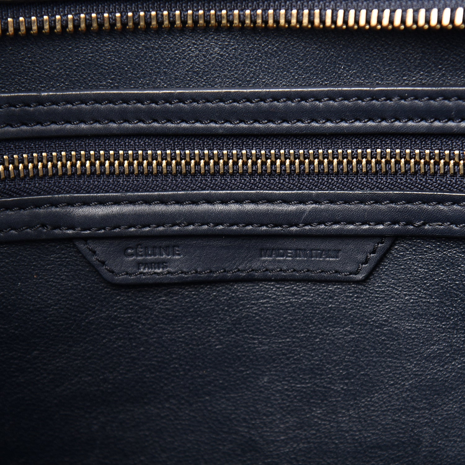 Celine Smooth Calfskin Mini Luggage Navy Blue 6 of 14