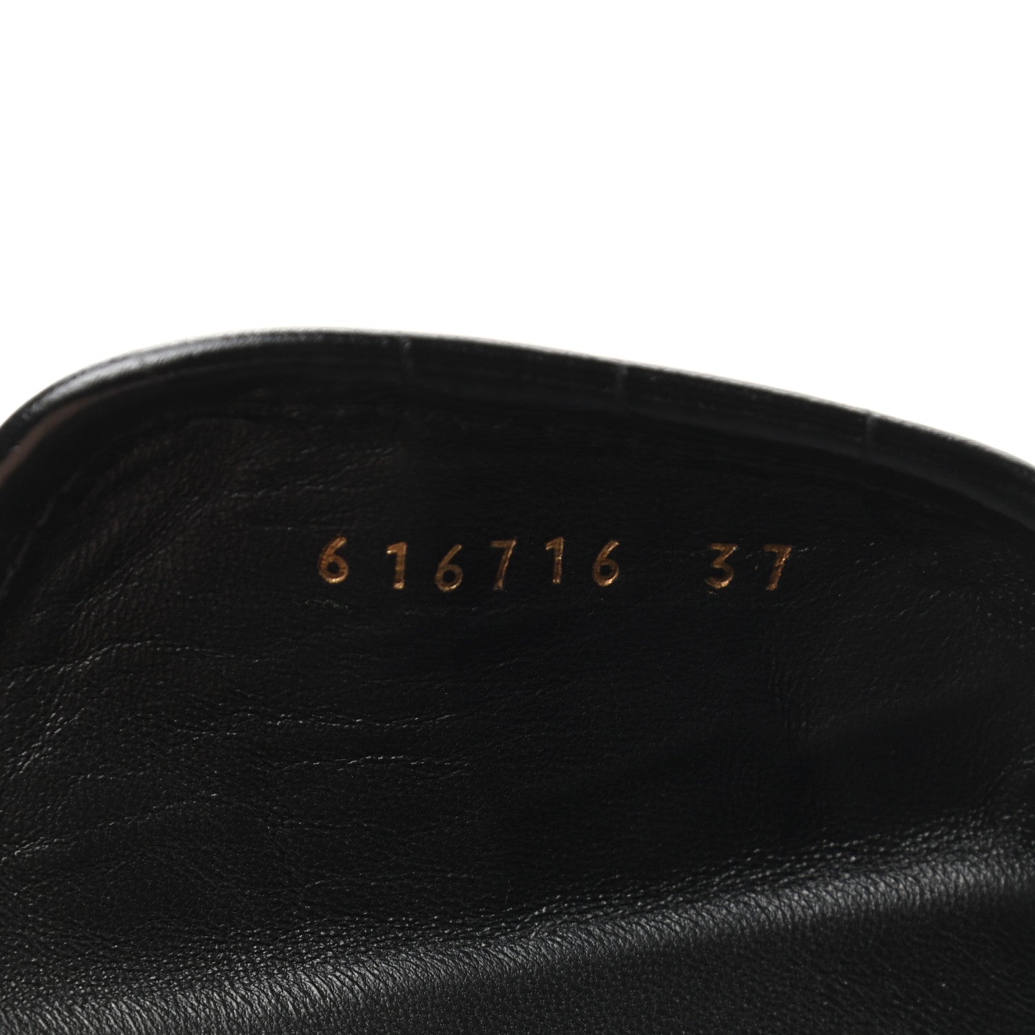 Balenciaga BALENCIAG Calfskin Logo Crocodile Embossed Home Slide Sandals 37 Black 8 of 8