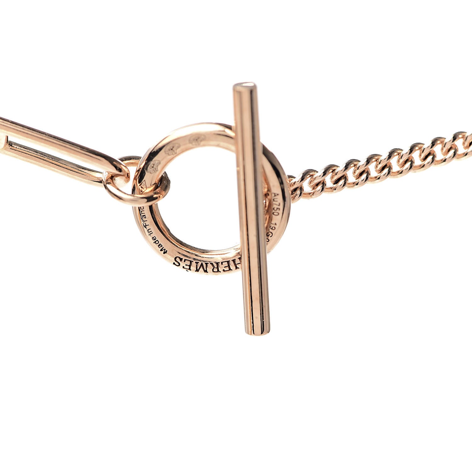 Hermes 18K Rose Gold Echappee Long Necklace 4 of 5