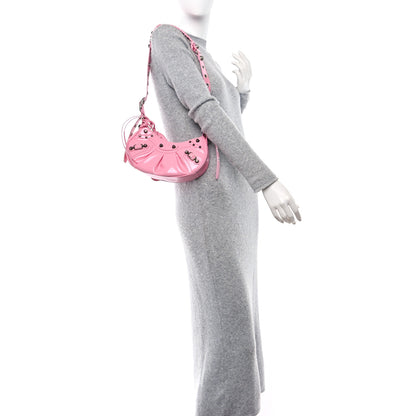 Balenciaga Patent Faux Leather Le Cagole Shoulder Bag XS Sweet Pink 2 of 11