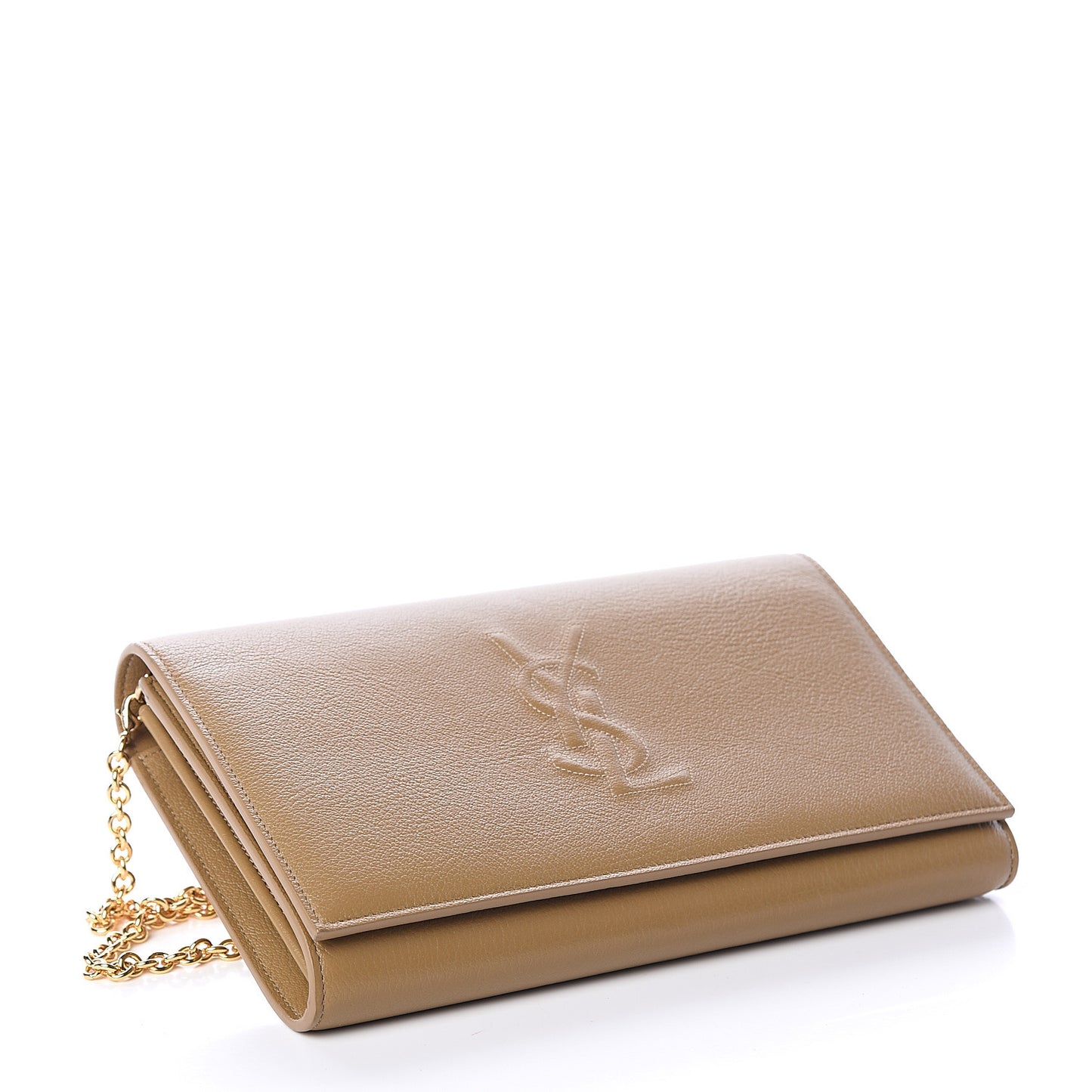 Calfskin Belle de Jour Chain Clutch Beige