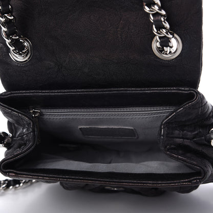 Chanel Metallic Washed Lambskin Quilted Mini Chain Around Flap Black 5 of 10