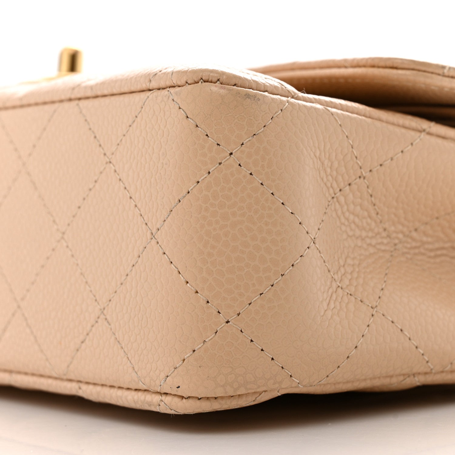Chanel Caviar Quilted Medium Double Flap Beige 10 of 13