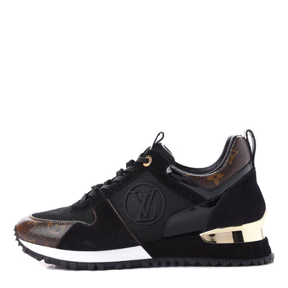 Louis Vuitton Suede Monogram Run Away Sneakers 37.5 Black 1 of 11
