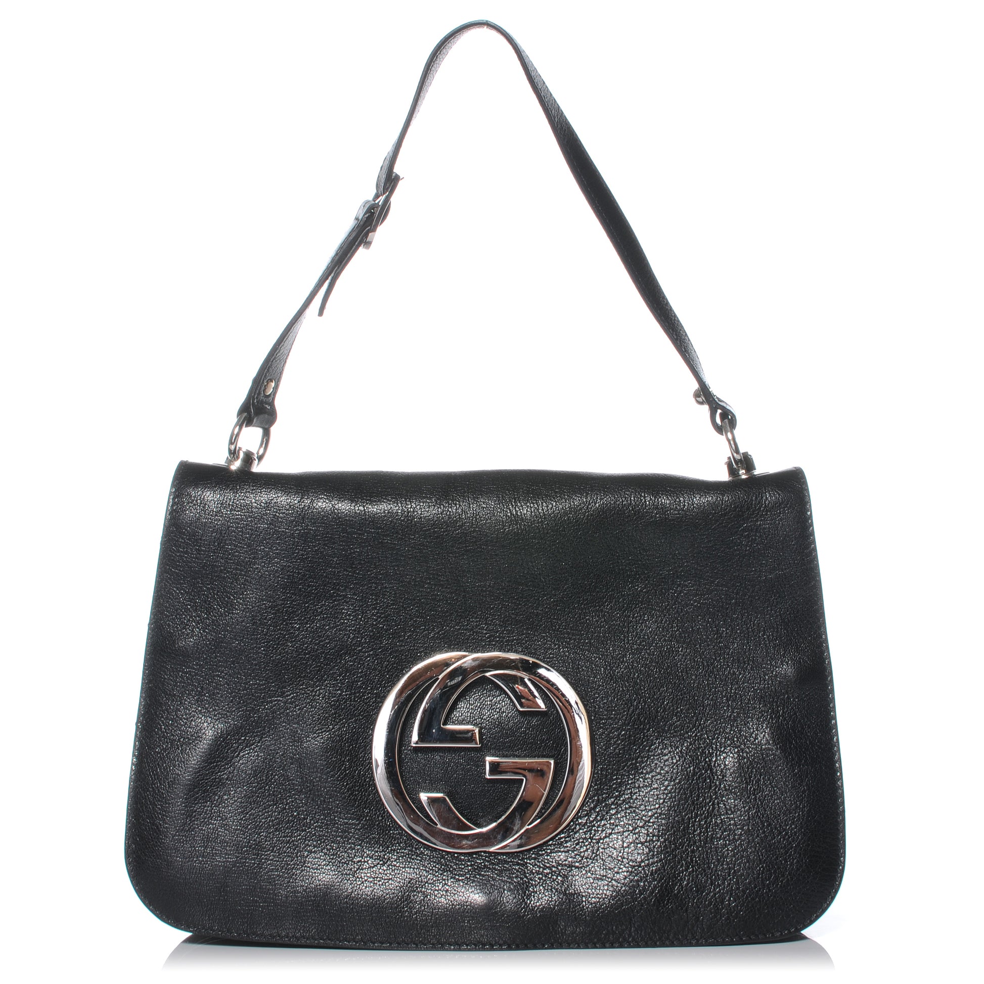 Gucci Leather Blondie Medium Flap Black 1 of 7
