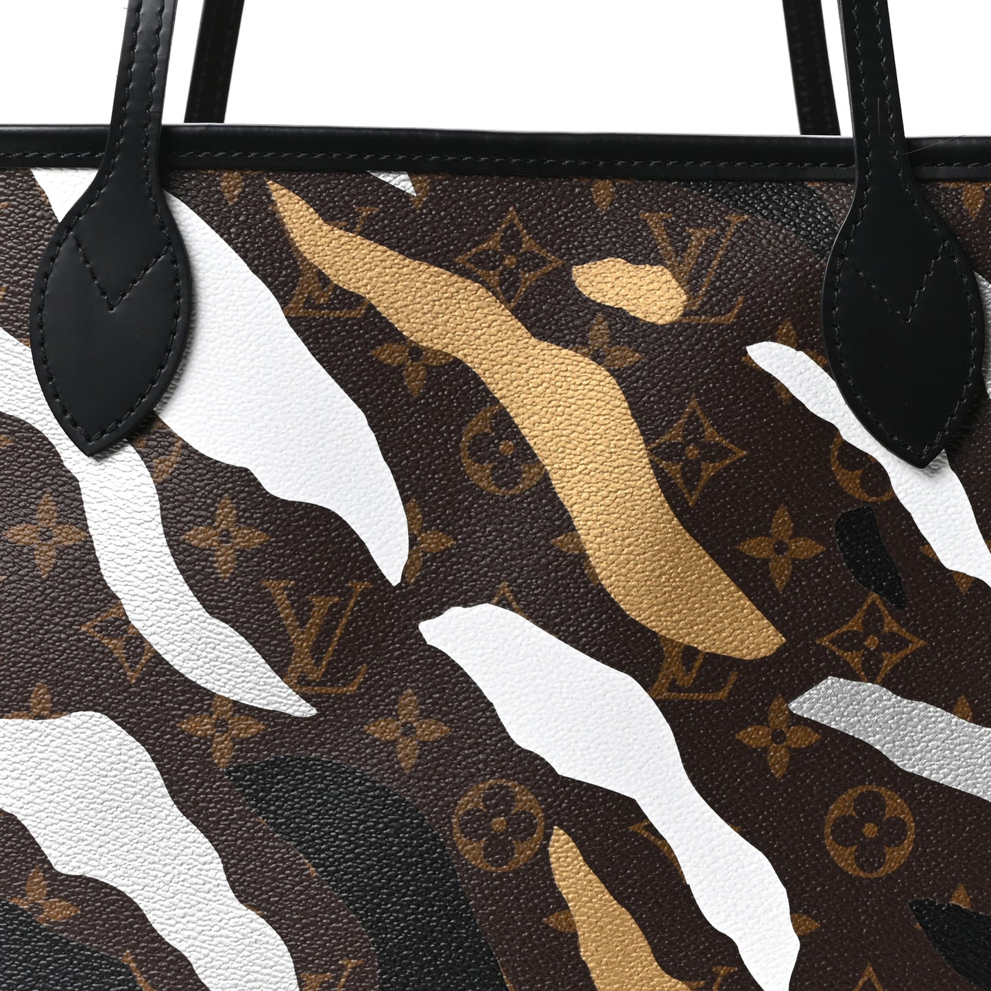 X LOL Monogram Neverfull MM Gold Silver