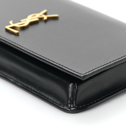 Saint Laurent Smooth Calfskin Monogram Phone Holder Crossbody Black 8 of 9