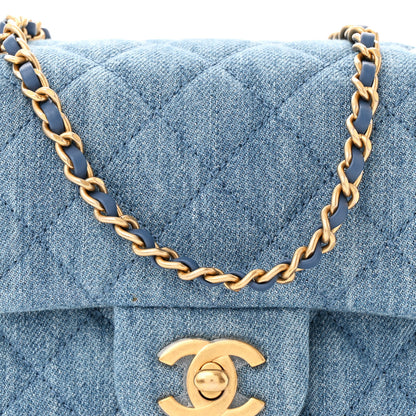 Chanel Denim Quilted Mini Pearl Crush Flap Blue 7 of 10