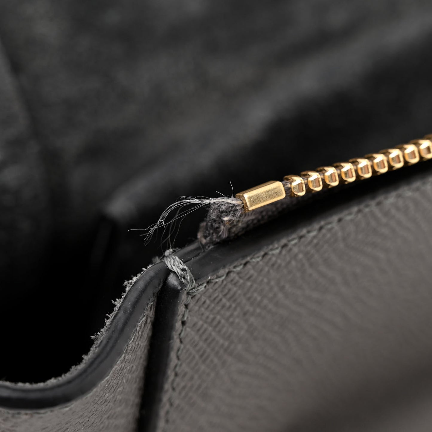Grained Calfskin Micro Belt Bag Grey