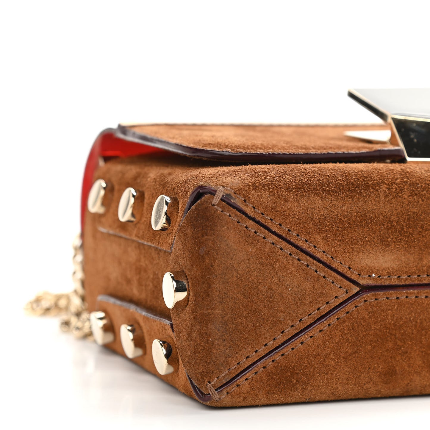 Suede Lockett Petite Shoulder Bag Brown