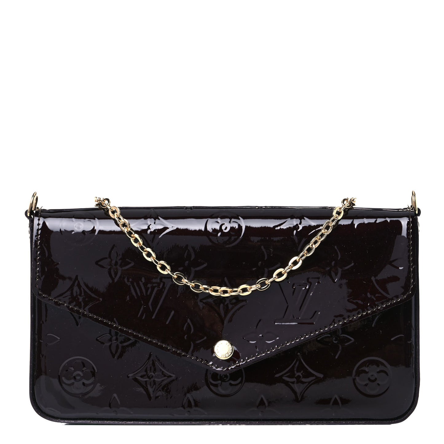 Vernis Pochette Felicie Chain Wallet Amarante