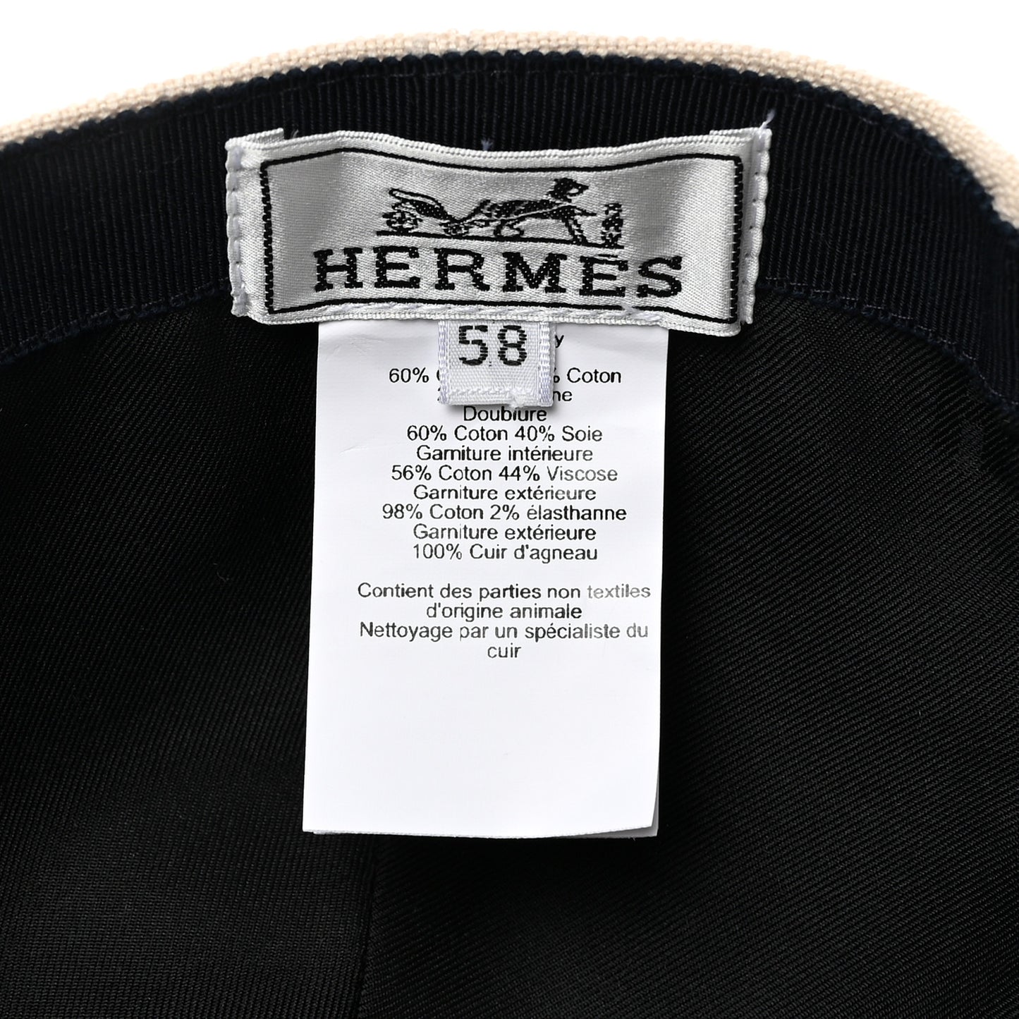 Cotton Tess Pop Cap 58 Ecru Marine