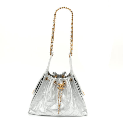Chanel Metallic Caviar Quilted Small Chanel 25 Handbag Silver 1 of 10