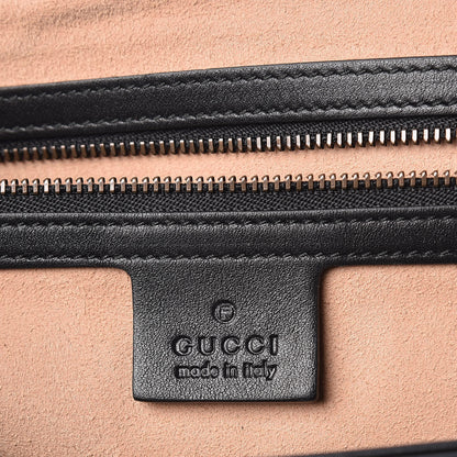 Gucci Calfskin Matelasse Maxi GG Marmont Top Handle Shoulder Bag Black 6 of 9