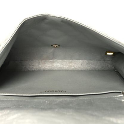 Chanel Iridescent Calfskin Quilted Clutch With Chain Flap Silver 5 of 11
