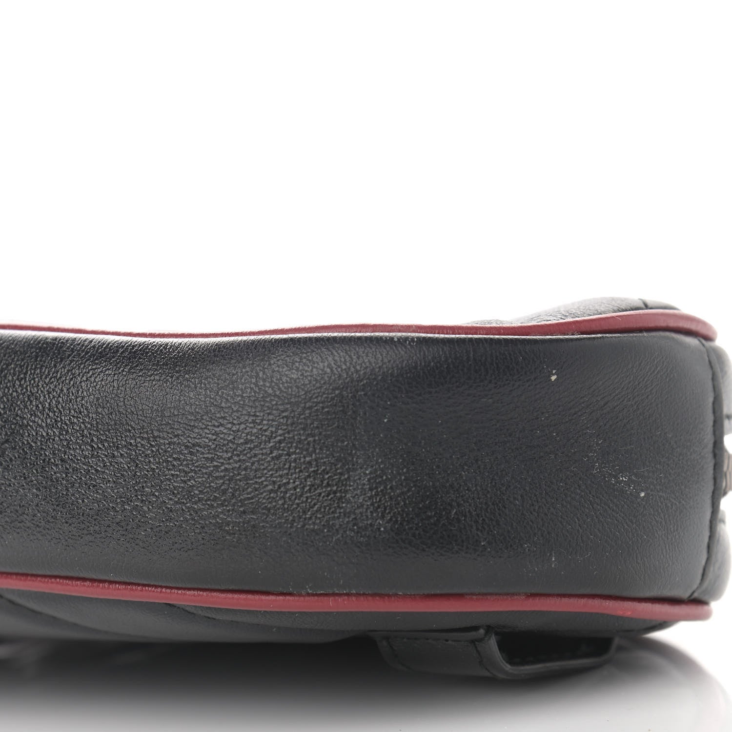 Gucci Azalea Calfskin Matelasse Diagonal Torchon GG Marmont Belt Bag 95 38 Black Romantic Cerise 11 of 17