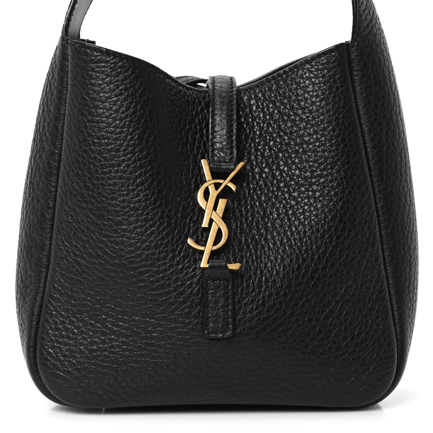 Grained Calfskin Baby Le 5 A 7 Supple Hobo Black