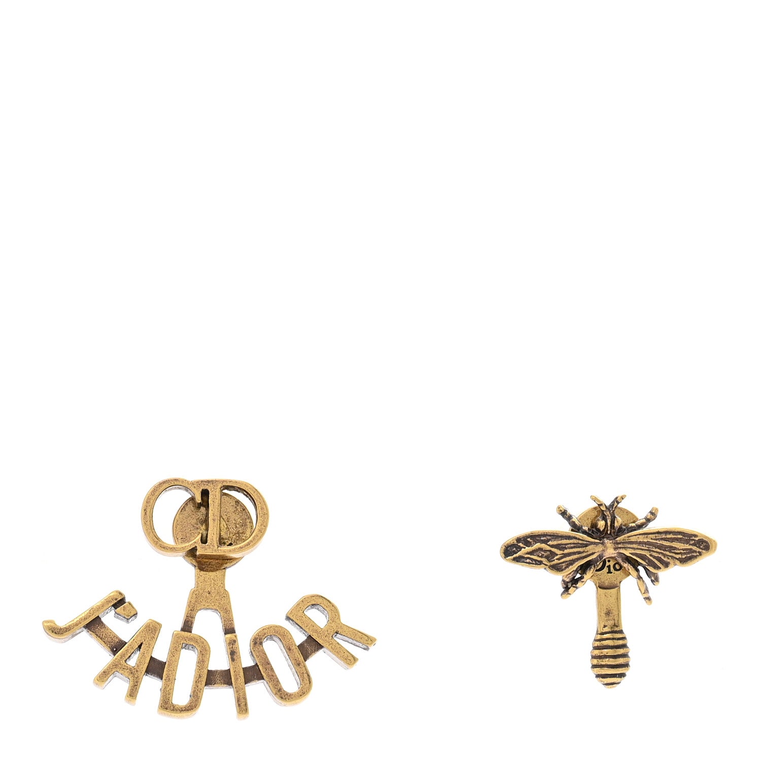 Christian Dior Metal J'Adior Earrings Aged Gold 1 of 4