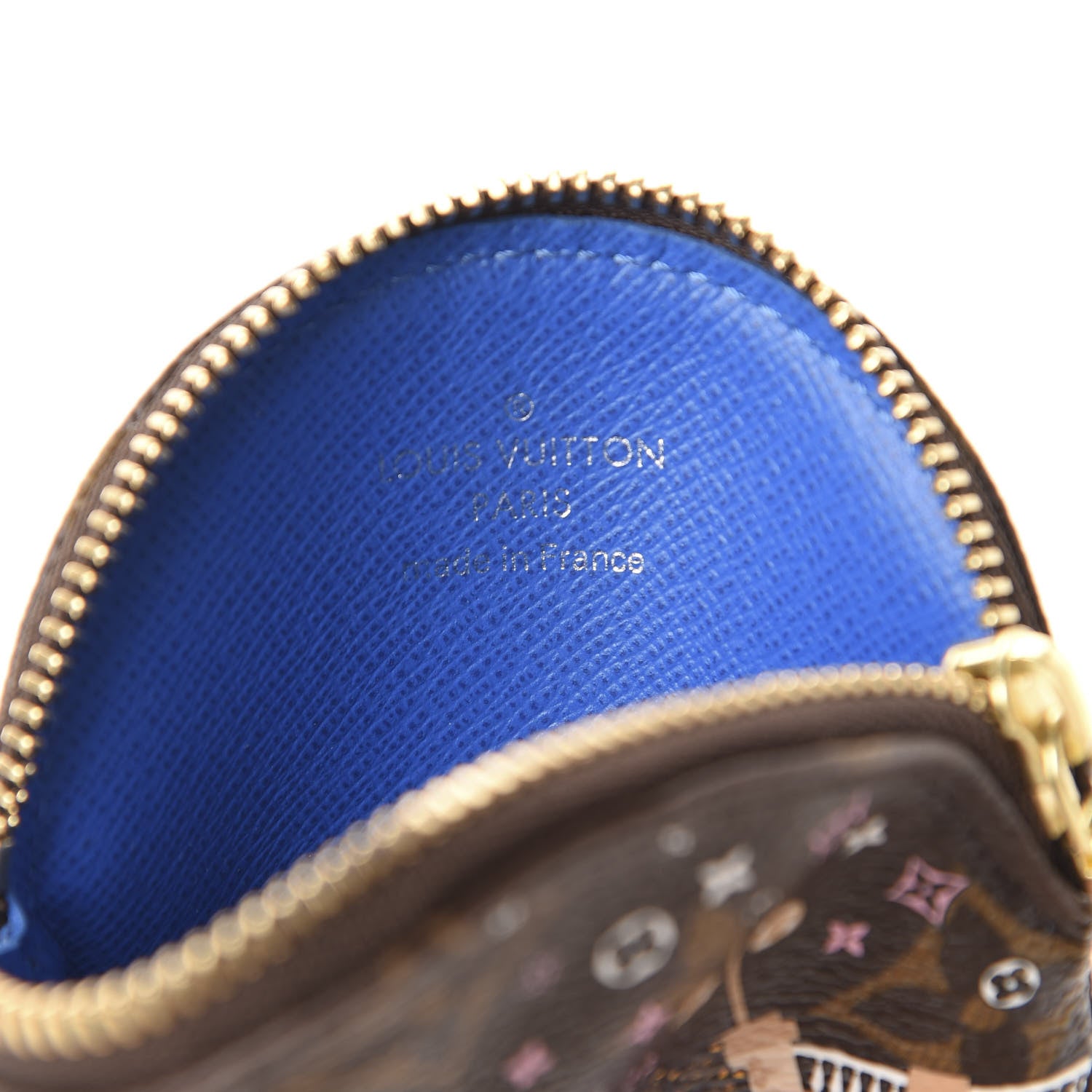 Louis Vuitton Monogram 2019 Christmas Animation Round Coin Purse Blue 6 of 7