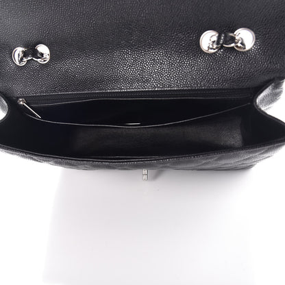 Chanel Caviar Quilted Jumbo Single Flap Black 16 of 19