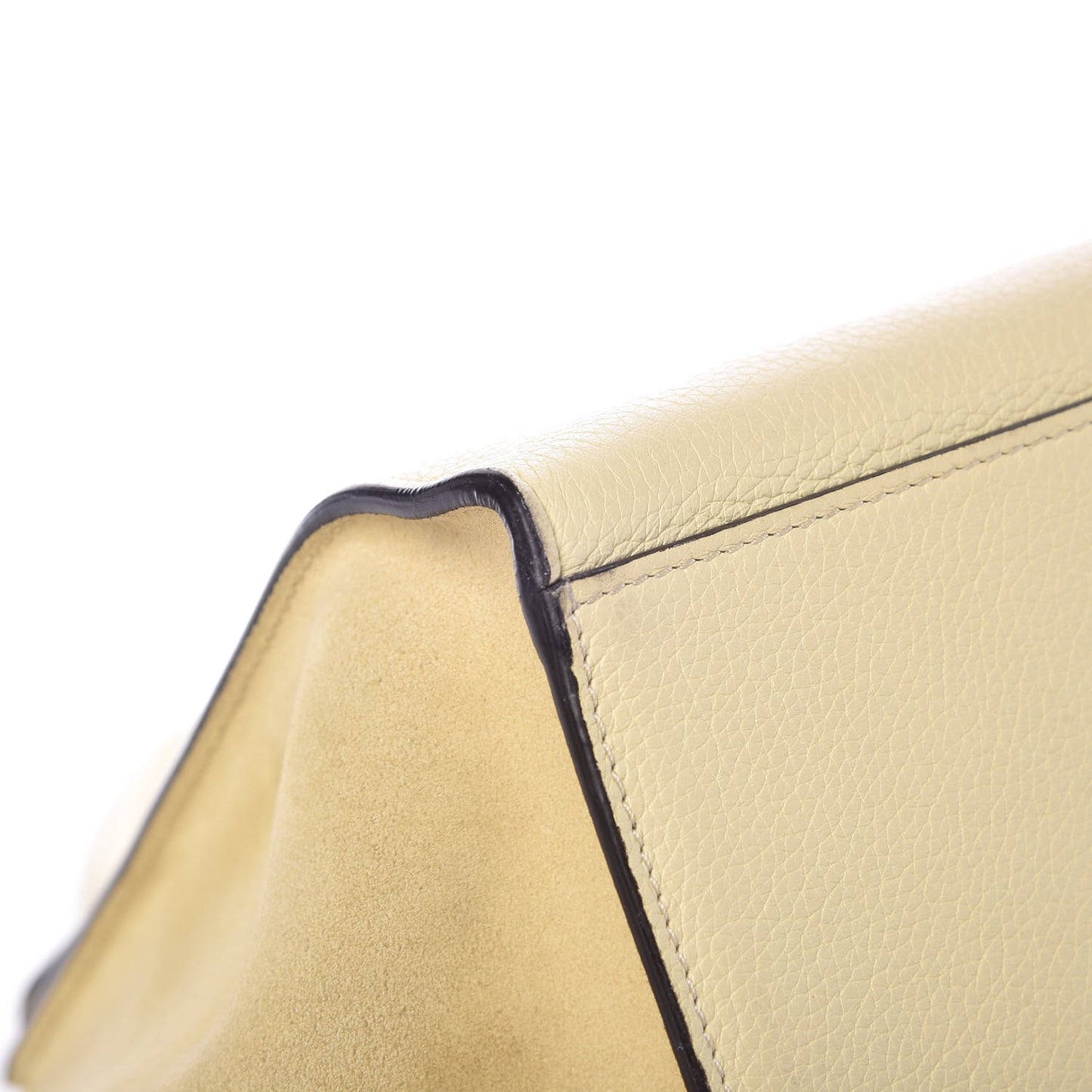 Drummed Calfskin Suede Medium Trapeze Butter