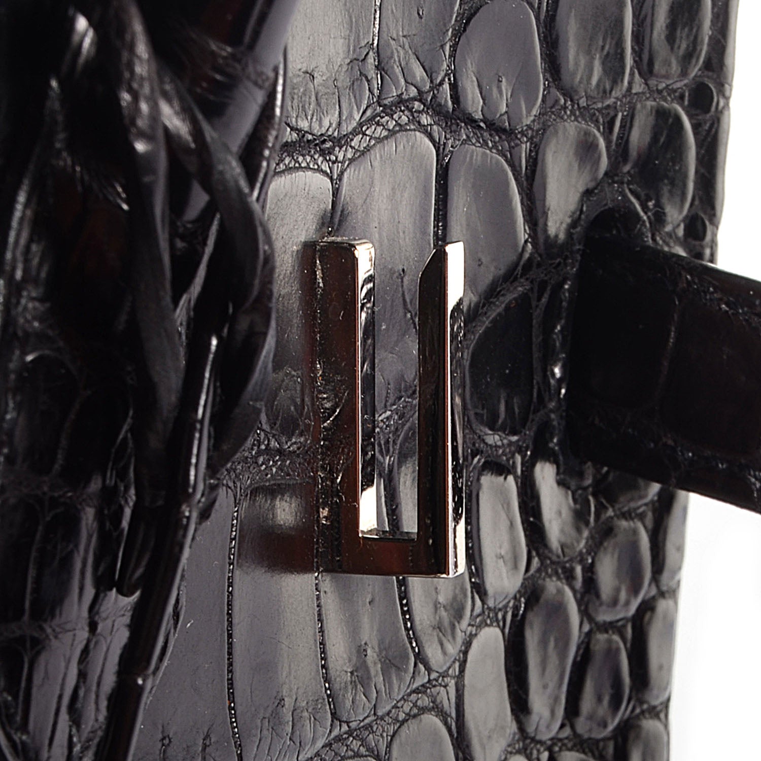 Hermes Matte Porosus Crocodile Birkin 35 Black 14 of 30