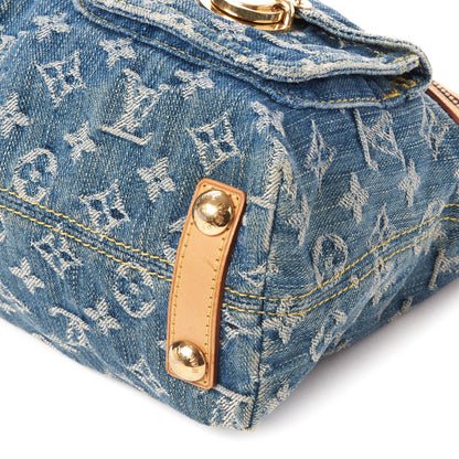 Louis Vuitton Monogram Denim Baggy PM Blue 5 of 8