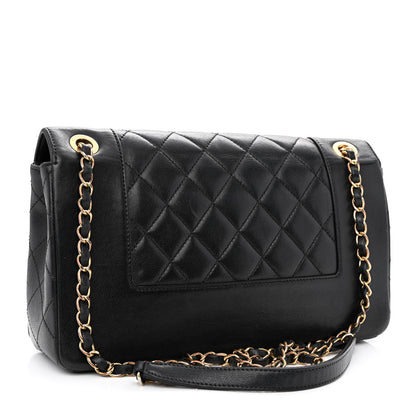 Chanel Sheepskin Quilted Vintage Mademoiselle Flap Black 3 of 10