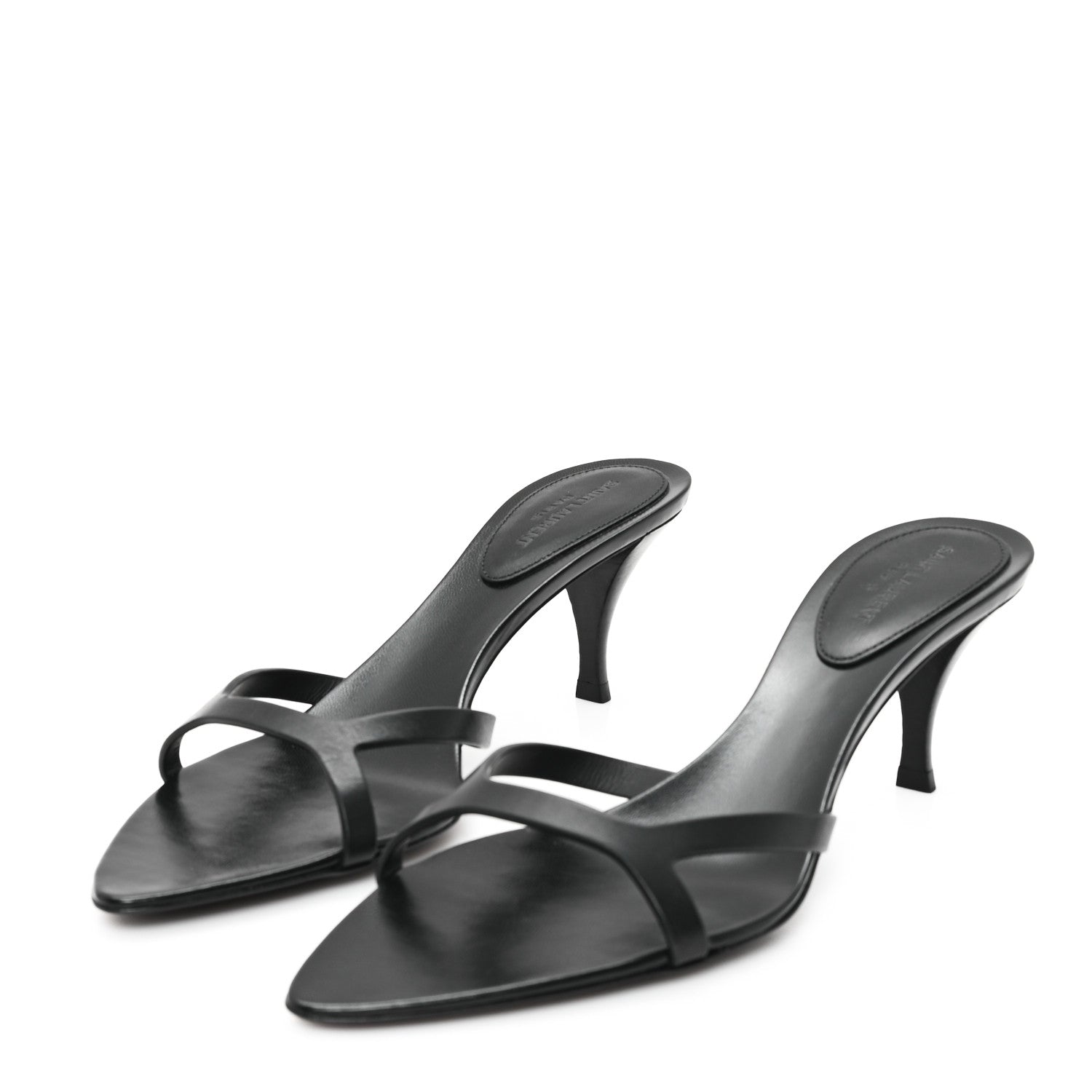 Saint Laurent Calfskin Maine Liscio Carla 60 Mules 37 Black 4 of 10